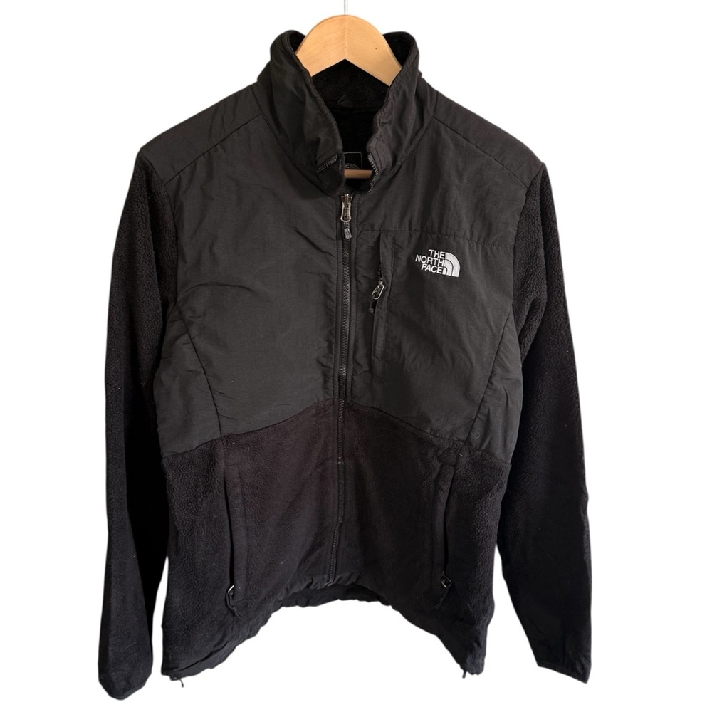 The North Face Women’s Black Fleece Full Zip Up Jacket Sweater Large